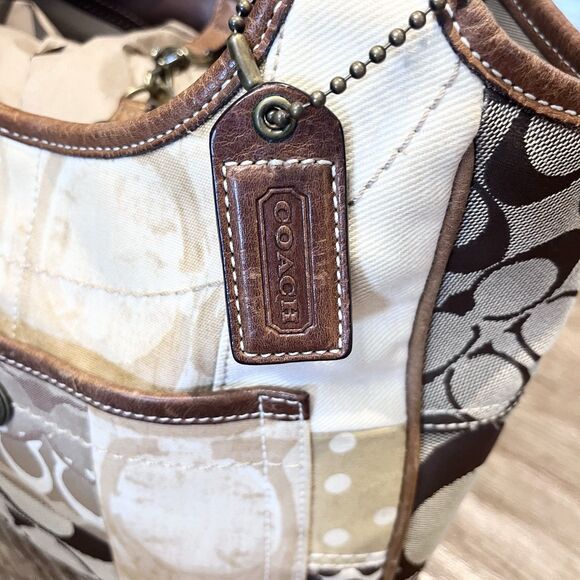 Vintage Coach 10810 Patchwork Ergo Brown Multi Hobo shoulder bag purse Rare - Picture 8 of 16